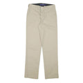 DICKIES Mens Cotton Blend Beige Regular Straight Trousers W27 L28 Workwear