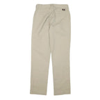 DICKIES Mens Cotton Blend Beige Regular Straight Trousers W27 L28 Workwear