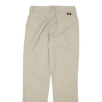 DICKIES Mens Cotton Blend Beige Regular Straight Trousers W27 L28 Workwear