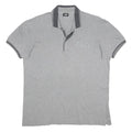 DOLCE & GABBANA Mens Grey & Dark Grey Short Sleeve Plain Polo Shirt L D&G Logo