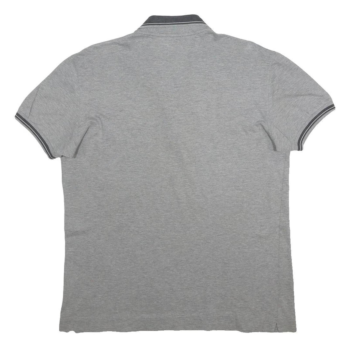 DOLCE & GABBANA Mens Grey & Dark Grey Short Sleeve Plain Polo Shirt L D&G Logo