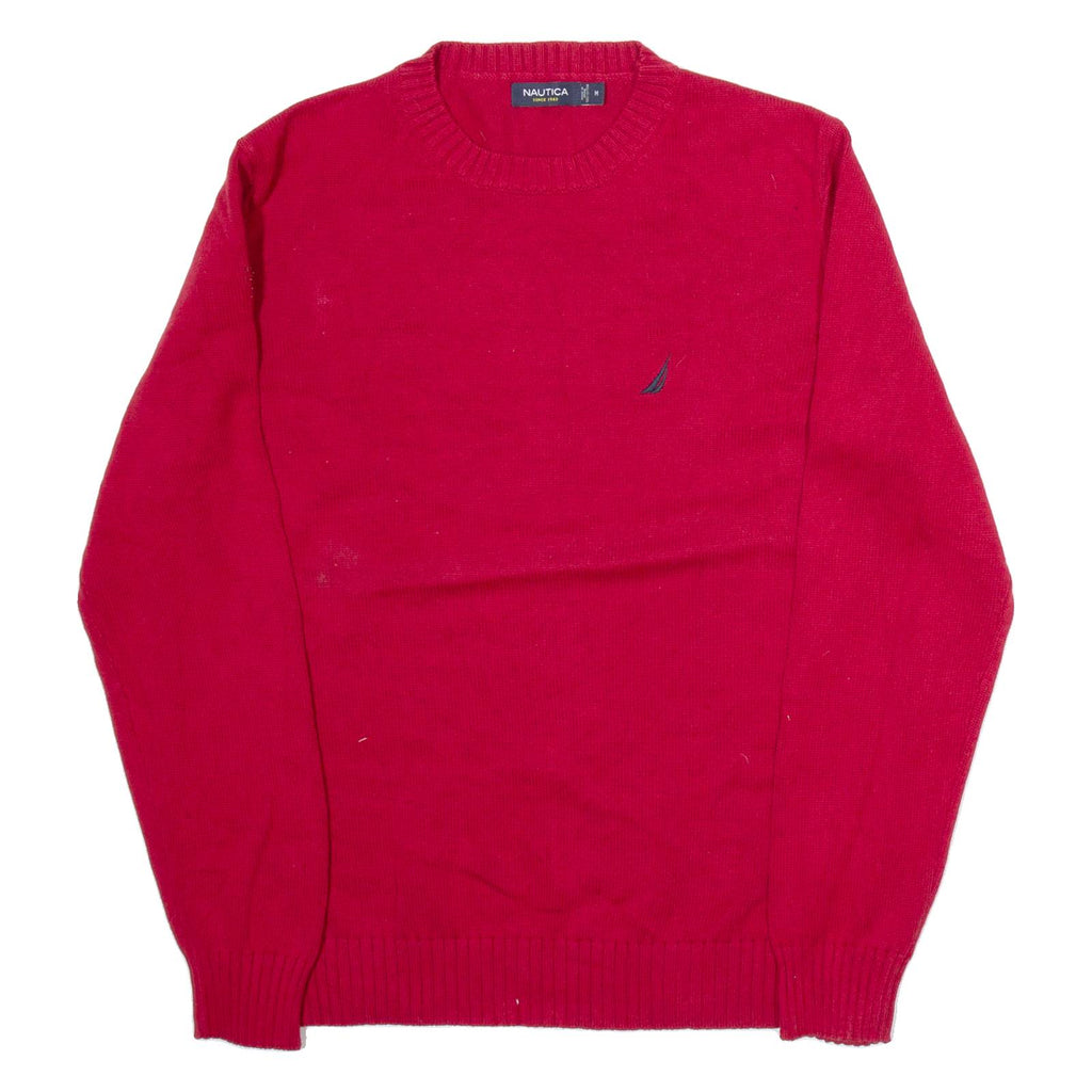 NAUTICA Mens Jumper Red Tight Knit M