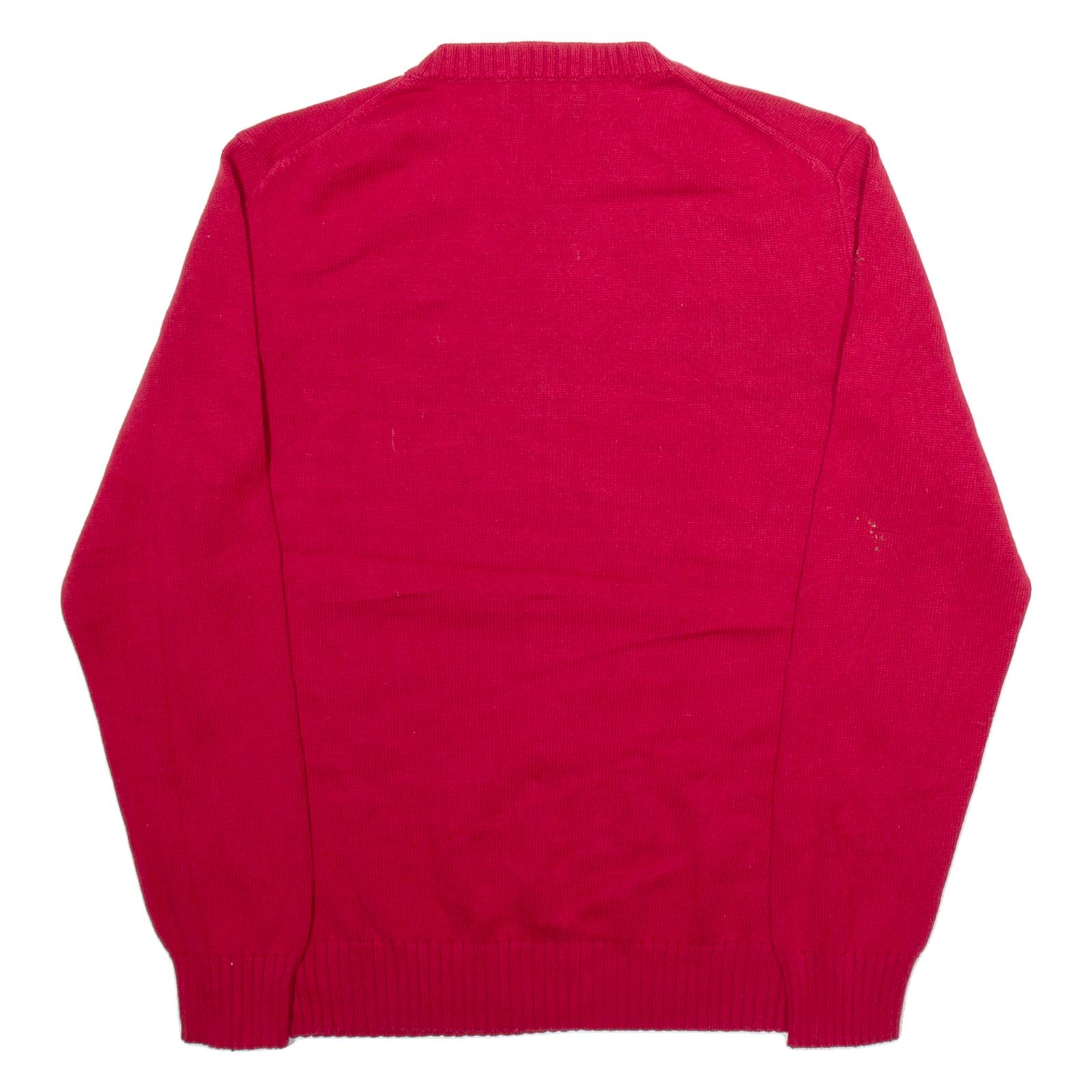 NAUTICA Mens Jumper Red Tight Knit M