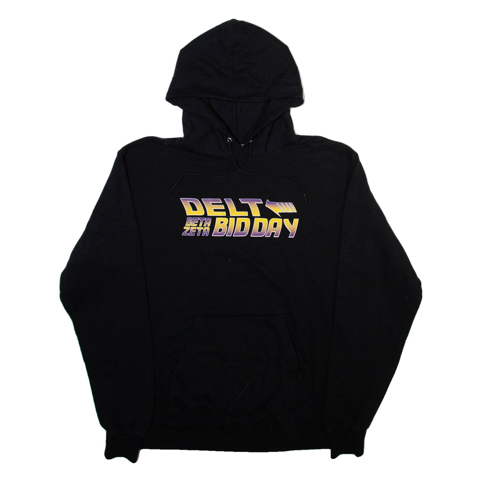 CHAMPION Delt Beta Zeta Bid Day Mens Black Hoodie M