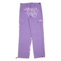Lilac Womens Relaxed Cargo Trousers W32 L32 Zip Polyester Blend Casual