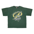 THE EDGE Mens Green Green Bay Packers Graphic T-Shirt XL Short Sleeve Crew Neck