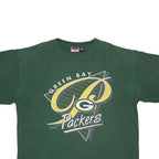THE EDGE Mens Green Green Bay Packers Graphic T-Shirt XL Short Sleeve Crew Neck