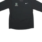 NIKE Mens Black Football V-Neck L Polyester Sweatshirt Short Sleeve Sportswear