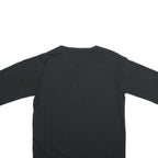 NIKE Mens Black Football V-Neck L Polyester Sweatshirt Short Sleeve Sportswear