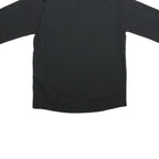 NIKE Mens Black Football V-Neck L Polyester Sweatshirt Short Sleeve Sportswear