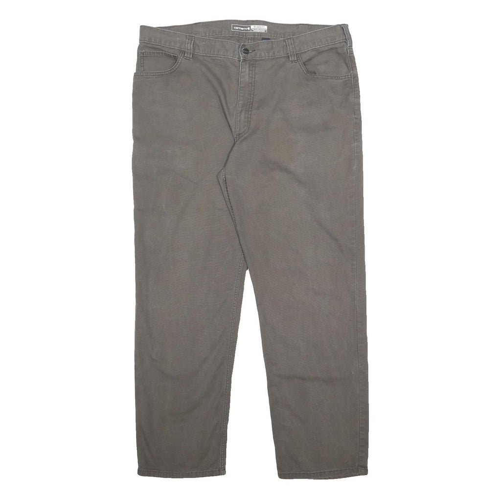CARHARTT Mens Cotton Blend Grey Relaxed Straight Trousers W40 L32 Workwear