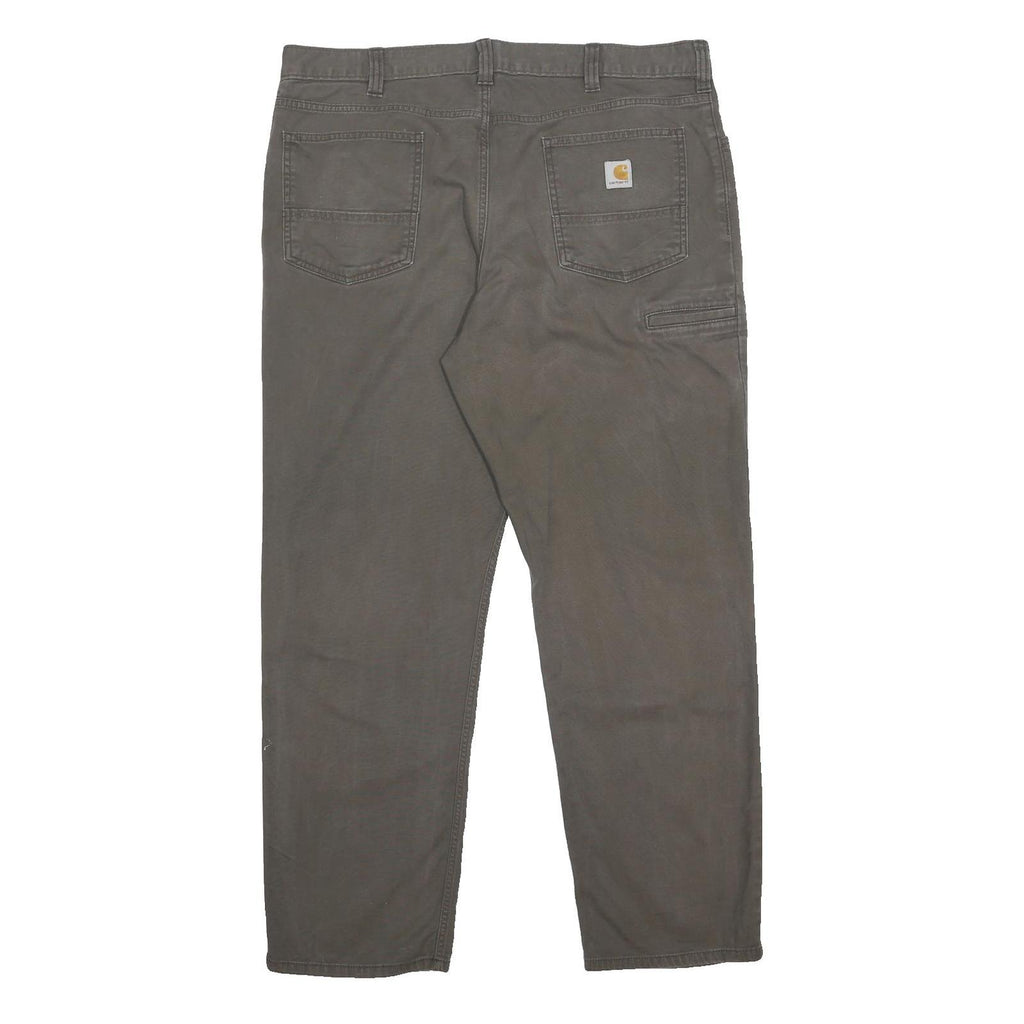 CARHARTT Mens Cotton Blend Grey Relaxed Straight Trousers W40 L32 Workwear