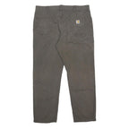 CARHARTT Mens Cotton Blend Grey Relaxed Straight Trousers W40 L32 Workwear