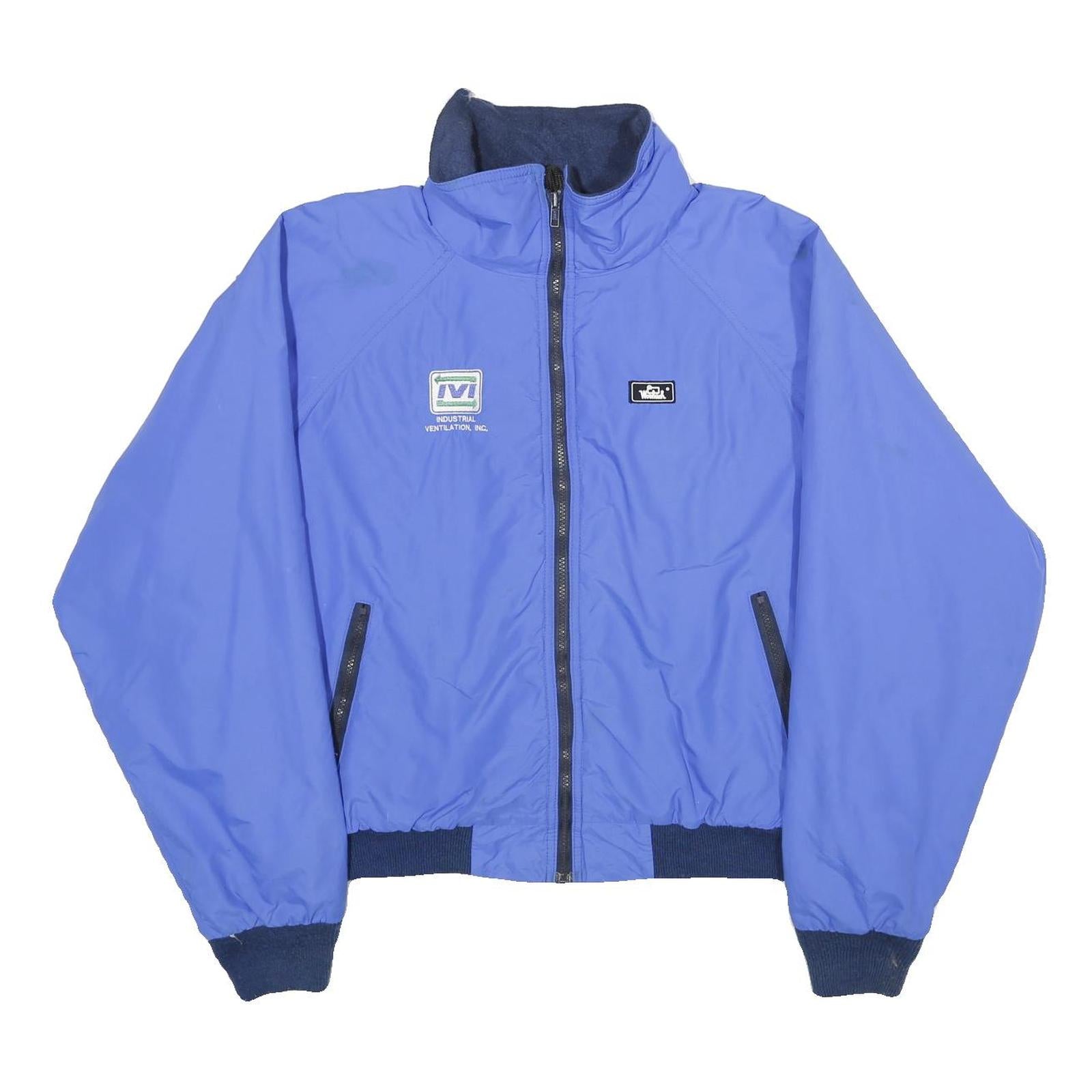 WOOLRICH Mens Blue XL Nylon Zip Jacket Plain Casual Lightweight