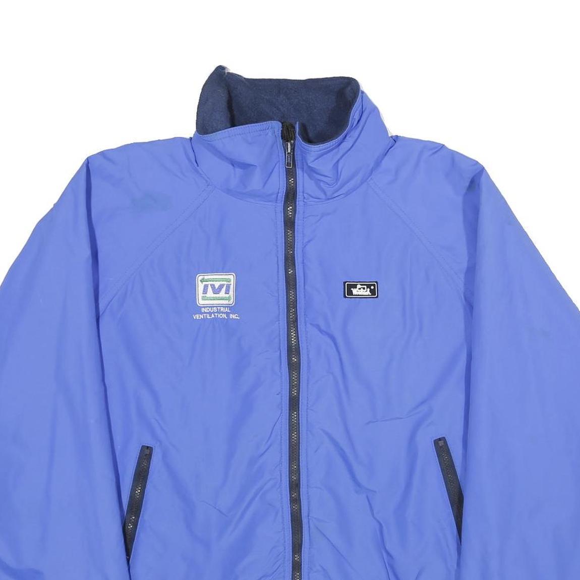 WOOLRICH Mens Blue XL Nylon Zip Jacket Plain Casual Lightweight