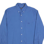 CHAPS Mens Blue Cotton Shirt M Button-Down Collar Long Sleeve Classic Fit