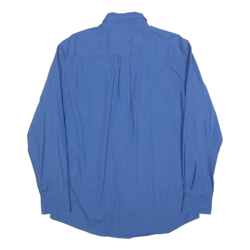 CHAPS Mens Blue Cotton Shirt M Button-Down Collar Long Sleeve Classic Fit