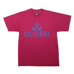 FRUIT OF THE LOOM Single Stitch Mens Red California Graphic T-Shirt M