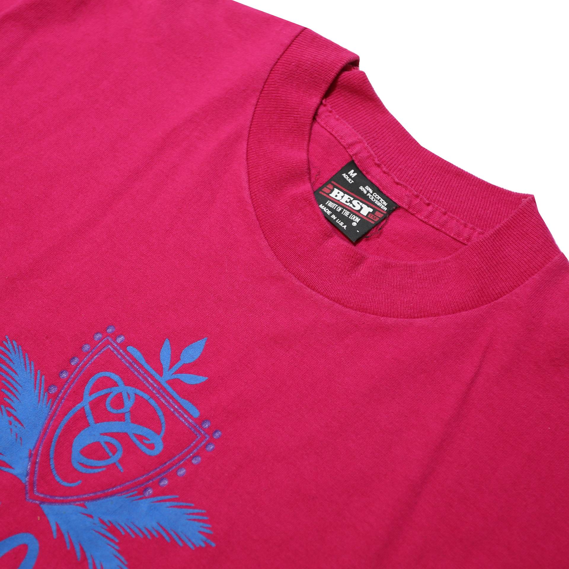 FRUIT OF THE LOOM Single Stitch Mens Red California Graphic T-Shirt M