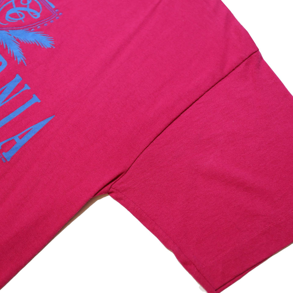 FRUIT OF THE LOOM Single Stitch Mens Red California Graphic T-Shirt M