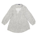 JOULES Womens White & Black Printed Blouse Long Sleeve Round Neck UK 6 Casual