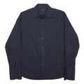 JAEGER Mens Blue & White Pinstripe Shirt XL Classic Button Formal Cotton