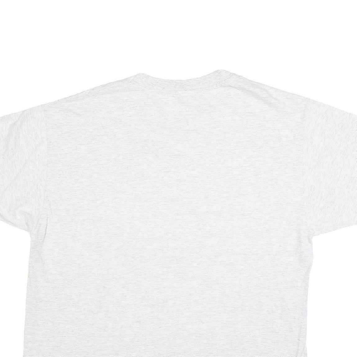 HANES Womens White Yacht Graphic T-Shirt XL Short Sleeve Crew Neck Casual Cotton