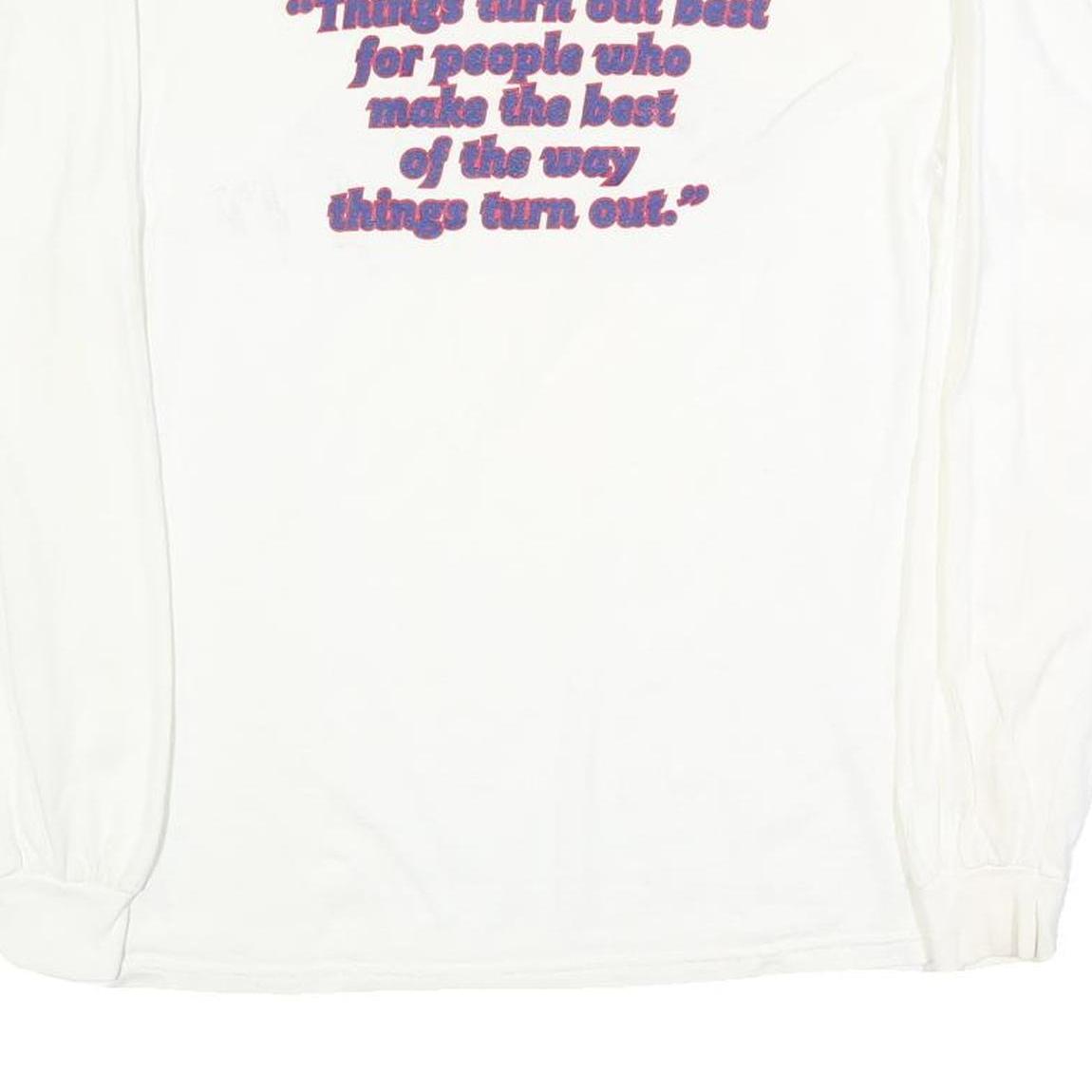 GILDAN Mens White Creekside Wildcats Basketball Long Sleeve Crew Neck Cotton