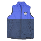 BOMAN Mens Blue & Navy Jacket M Polyester Blend Plain Zip Casual Lightweight