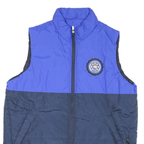 BOMAN Mens Blue & Navy Jacket M Polyester Blend Plain Zip Casual Lightweight