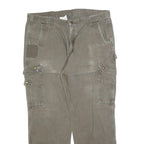 CARHARTT Mens Cotton Blend Relaxed Cargo Trousers W42 L32 Brown Workwear