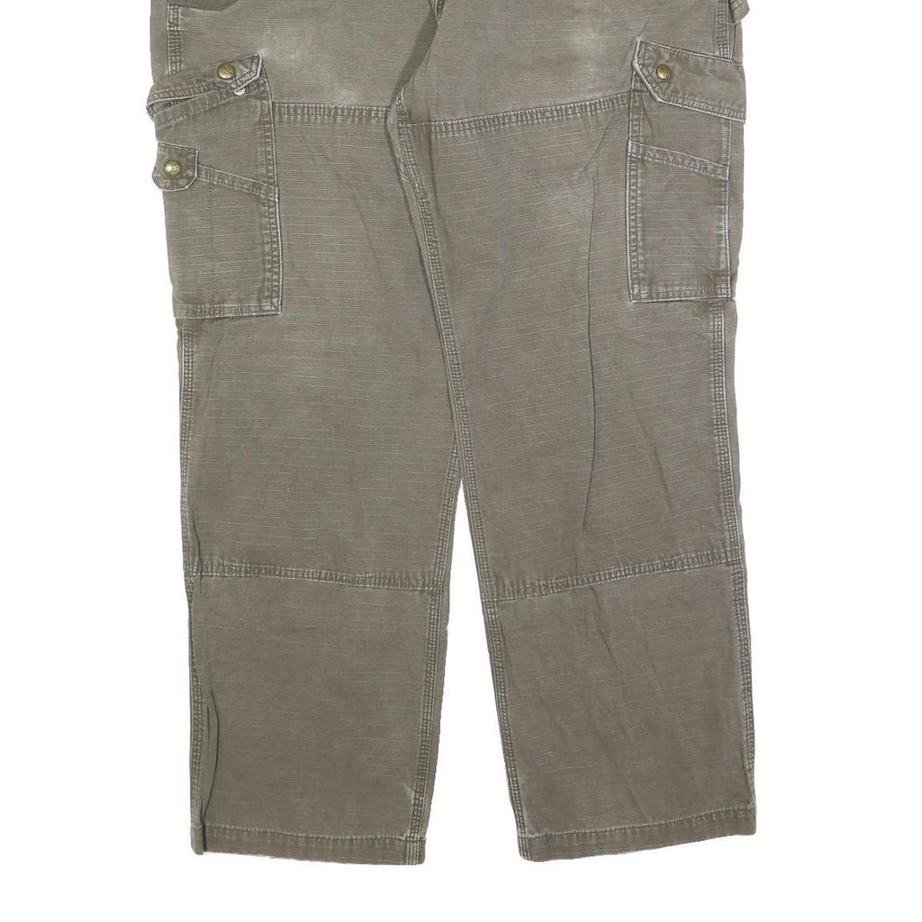 CARHARTT Mens Cotton Blend Relaxed Cargo Trousers W42 L32 Brown Workwear
