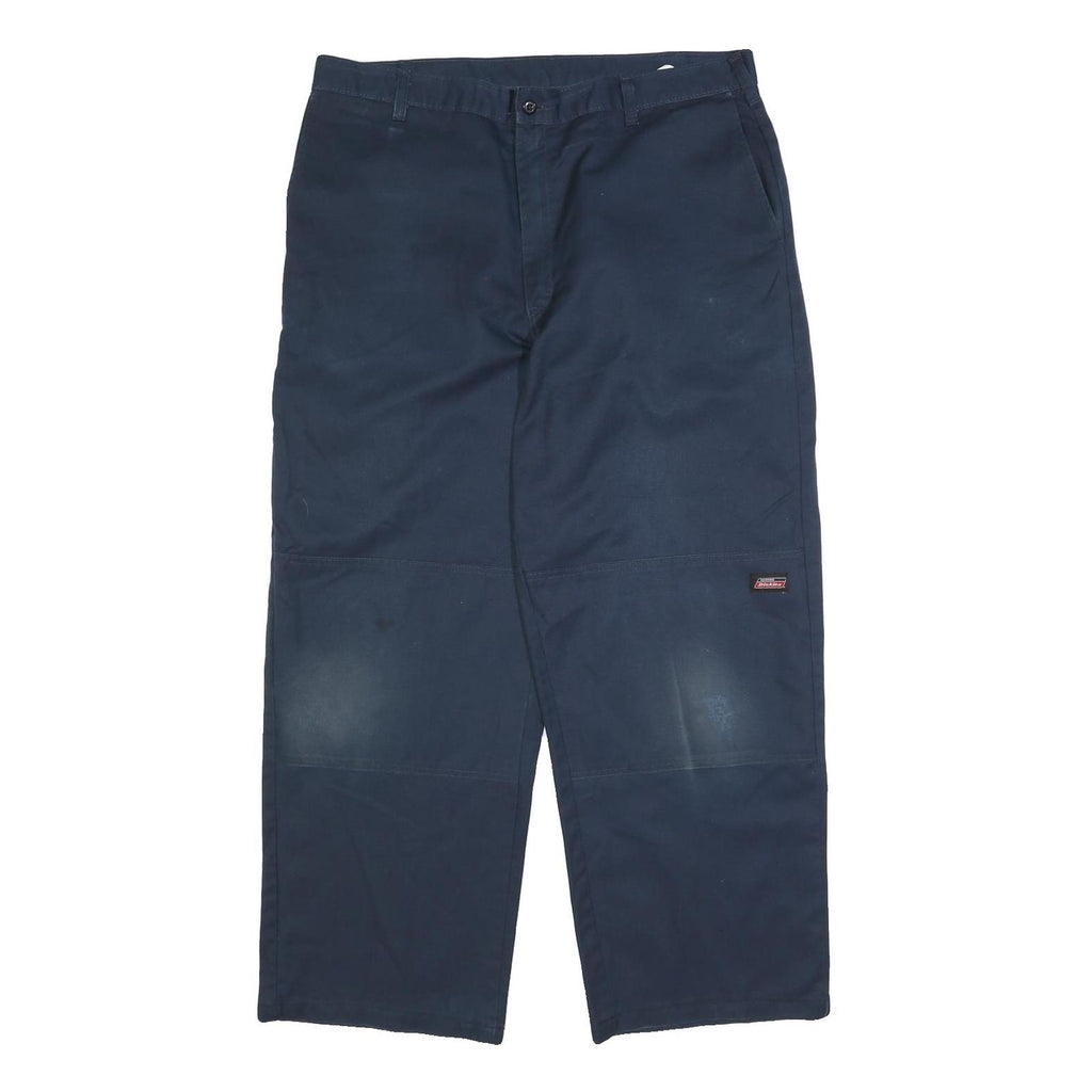 CARHARTT Mens Cotton Blend Navy Relaxed Straight Trousers W38 L29 Workwear