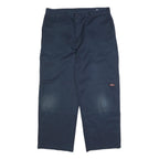 CARHARTT Mens Cotton Blend Navy Relaxed Straight Trousers W38 L29 Workwear