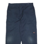 CARHARTT Mens Cotton Blend Navy Relaxed Straight Trousers W38 L29 Workwear