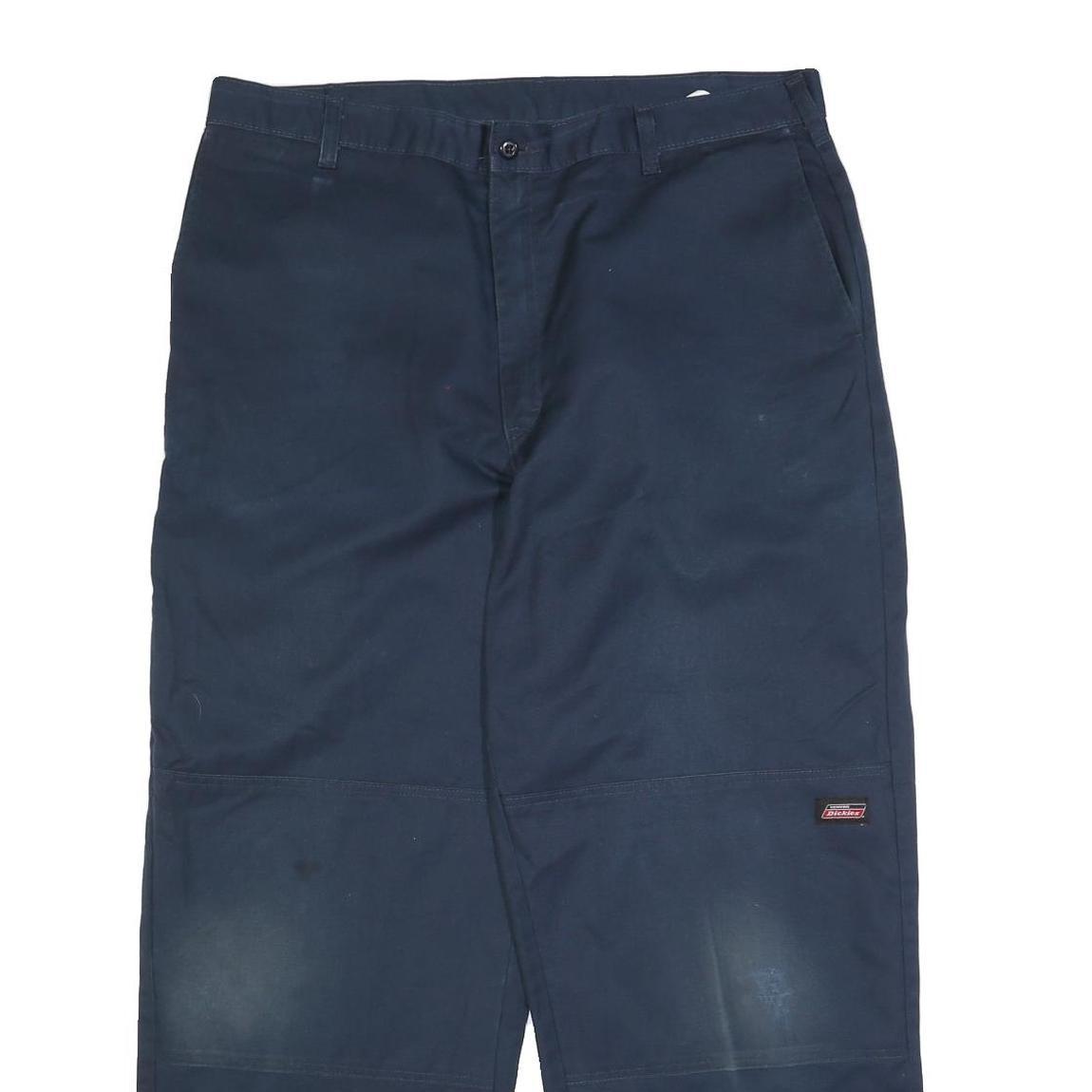 CARHARTT Mens Cotton Blend Navy Relaxed Straight Trousers W38 L29 Workwear