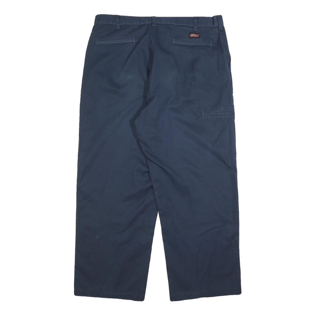 CARHARTT Mens Cotton Blend Navy Relaxed Straight Trousers W38 L29 Workwear
