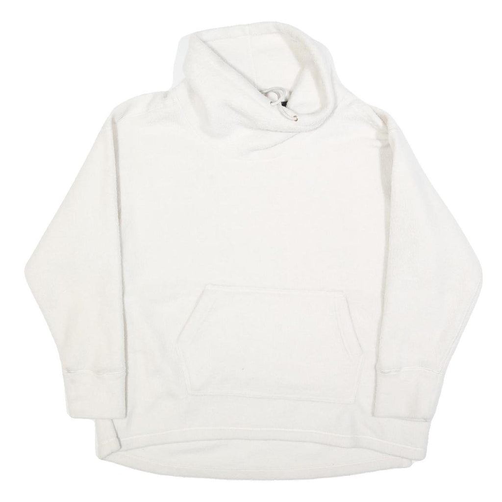 NIKE Womens White Plain Pullover Jumper Crew Neck Basic Knit XS Casual