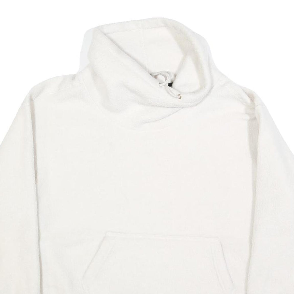 NIKE Womens White Plain Pullover Jumper Crew Neck Basic Knit XS Casual