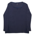 WOOLRICH Womens Navy Blue Top Long Sleeve Round Neck Plain M Casual