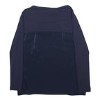 WOOLRICH Womens Navy Blue Top Long Sleeve Round Neck Plain M Casual