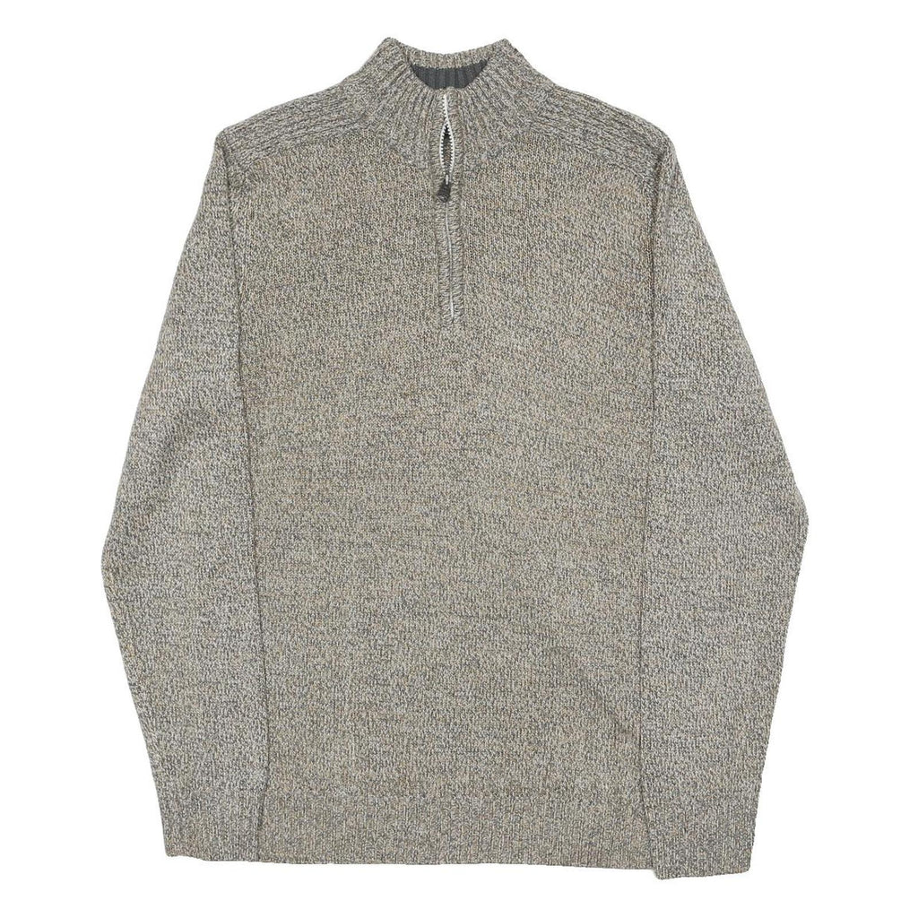KENSINGTON Mens Grey Plain Pullover Jumper Crew Neck Basic Knit S Acrylic Soft