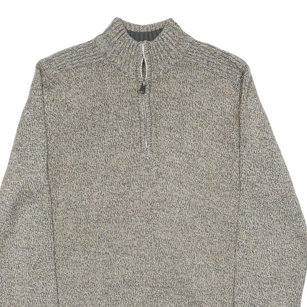 KENSINGTON Mens Grey Plain Pullover Jumper Crew Neck Basic Knit S Acrylic Soft