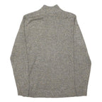 KENSINGTON Mens Grey Plain Pullover Jumper Crew Neck Basic Knit S Acrylic Soft