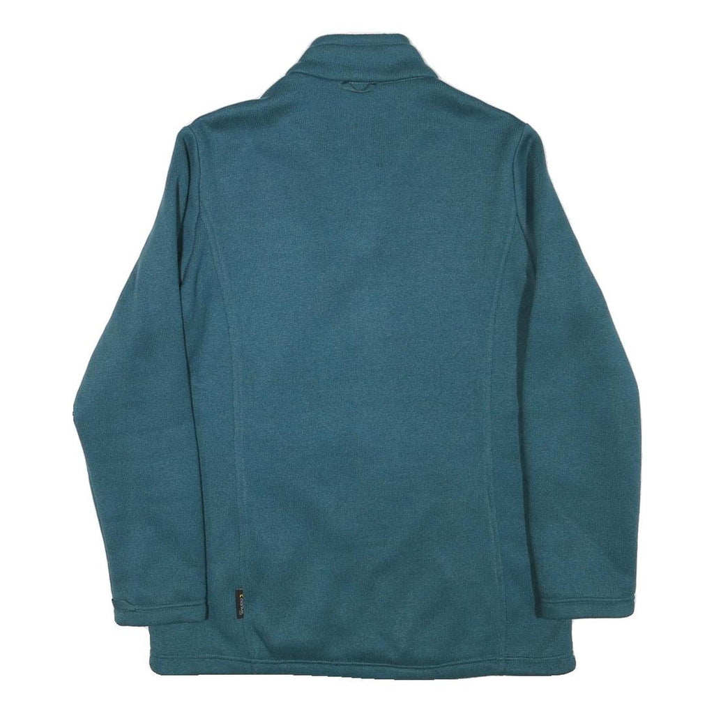JACK WOLFSKIN Womens Blue Jacket M Polyester Blend Zip Outdoor Casual Fleece