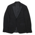MOSS Mens Black Jacket S Polyester Blend Plain Button Closure Slim Fit