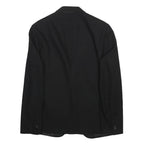 MOSS Mens Black Jacket S Polyester Blend Plain Button Closure Slim Fit
