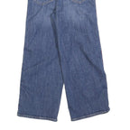 LEVI'S Womens Blue Regular Wide-Leg Denim Cotton Blend W24 L25 Side Stripe Zip