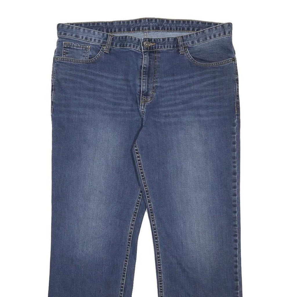 CALVIN KLEIN JEANS Mens Relaxed Straight Denim Medium W38 L30 Classic Zip