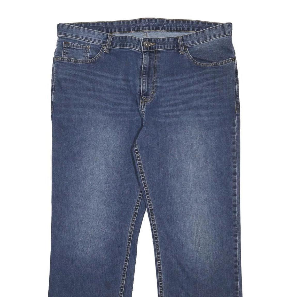 CALVIN KLEIN JEANS Mens Relaxed Straight Denim Medium W38 L30 Classic Zip